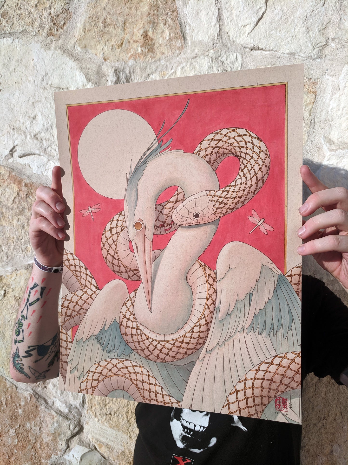 Snake & Heron