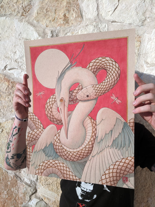 Snake & Heron